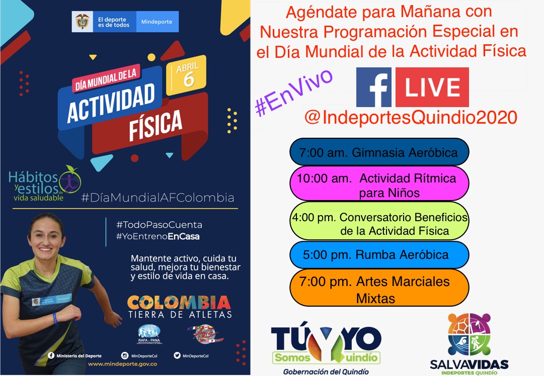 6 DE ABRIL DEL 2020 -DIA MUNDIAL DE LA ACTIVIDAD FISICA