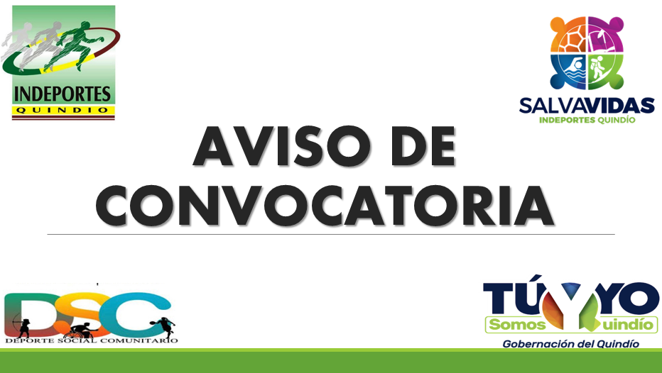 AVISO DE CONVOCATORIA AL PÚBLICO EN GENERAL
