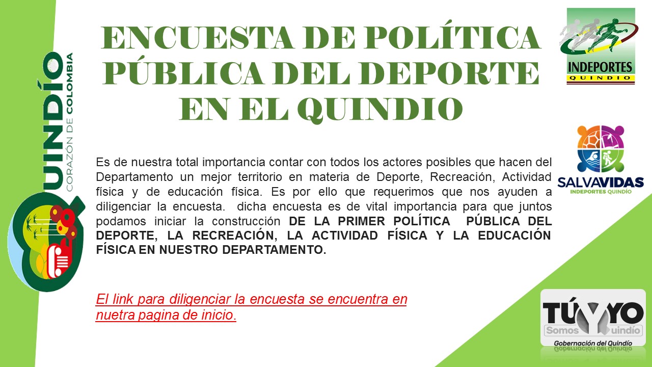 NOTINDEPORTES - DIAGNÓSTICO PARA POLÍTICA PÚBLICA EN EL DEPORTE QUINDIANO