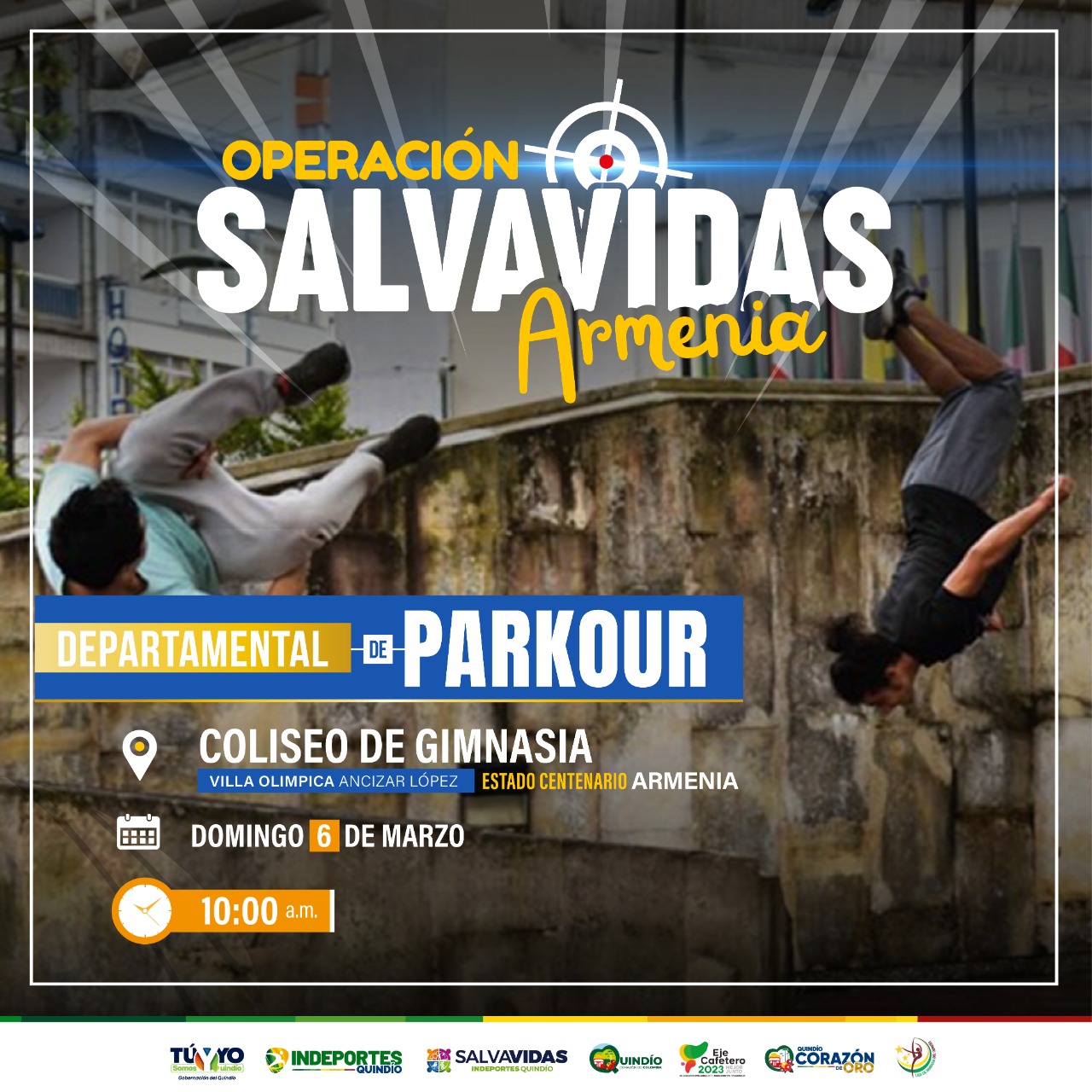 LIGA DE GIMNASIA DEL QUINDÍO REALIZARÁ CHEQUEO DEPARTAMENTAL SELECTIVO DE PARKOUR