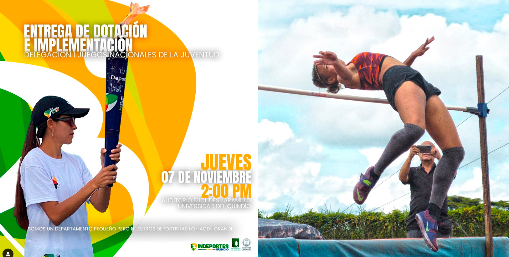 NOTICIAS GOBIERNO DEL QUINDÍO ¡ALTA INVERSIÓN! GOBERNACIÓN E INDEPORTES ENTREGARÁN IMPLEMENTACIÓN A LOS JUVENILES, DE CARA A NACIONALES