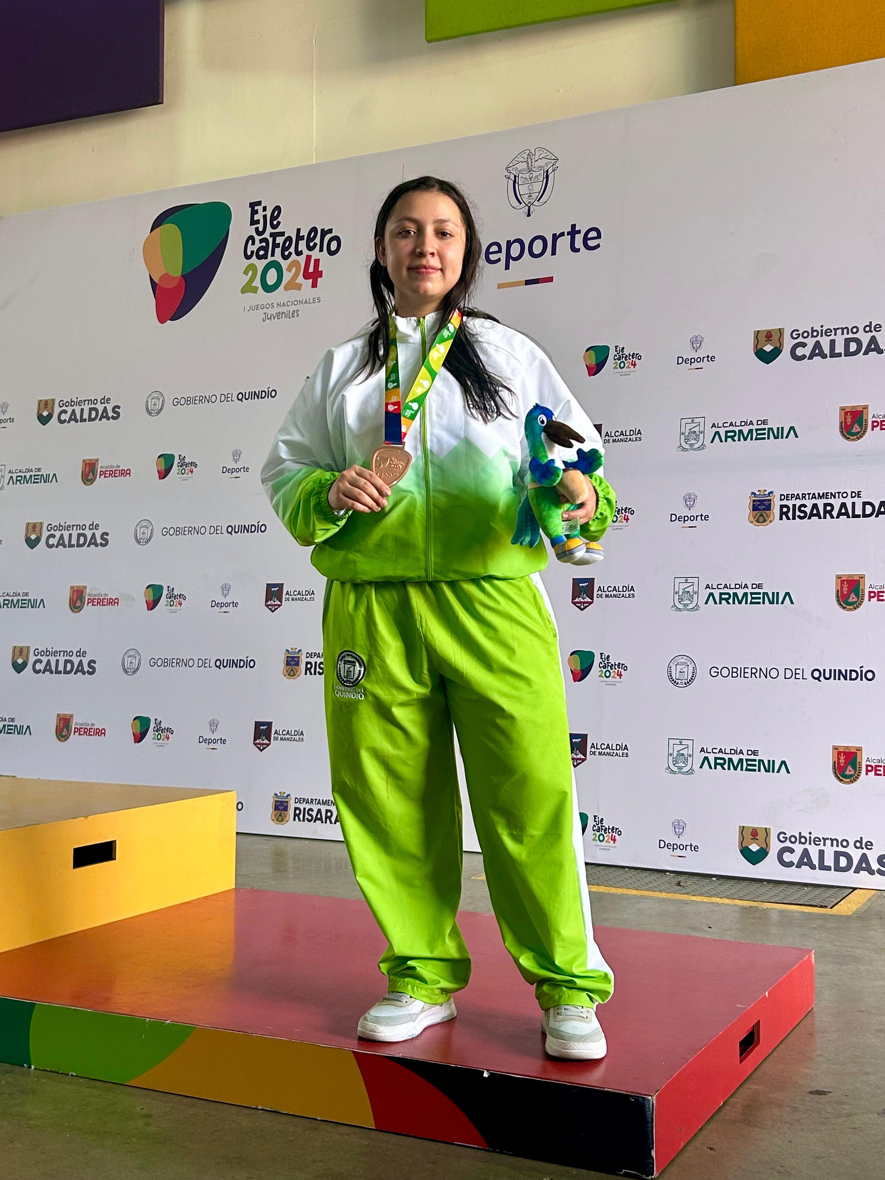 BRONCE PARA EL QUINDÍO: DANIELA GÁLVEZ BRILLA EN LOS JUEGOS NACIONALES JUVENILES