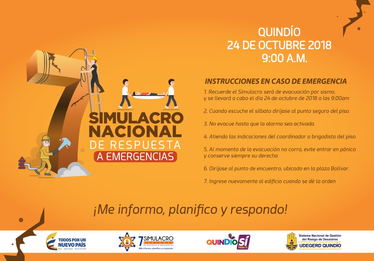 ESTE 24 DE OCTUBRE, TODOS INVITADOS A PARTICIPAR DEL VII SIMULACRO DE RESPUESTA A EMERGENCIAS